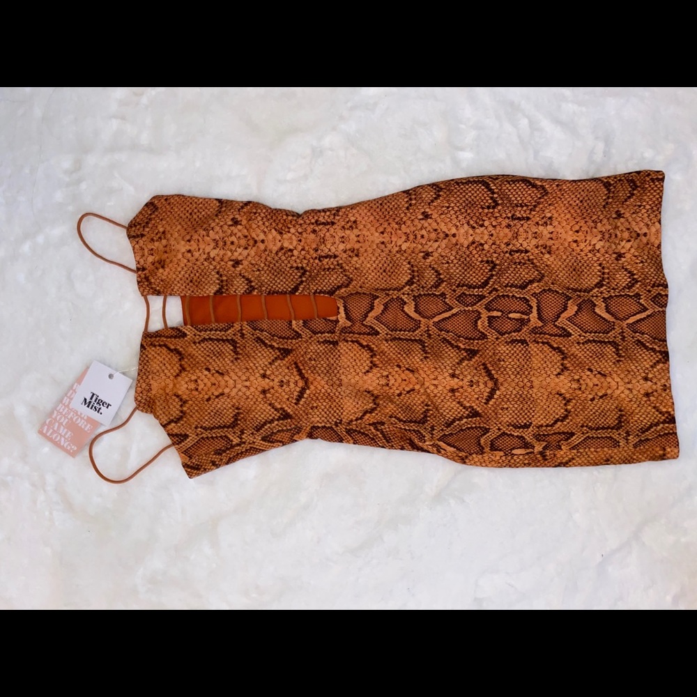 tiger mist snakeskin print dress (xxs) - Picture 3 of 3
